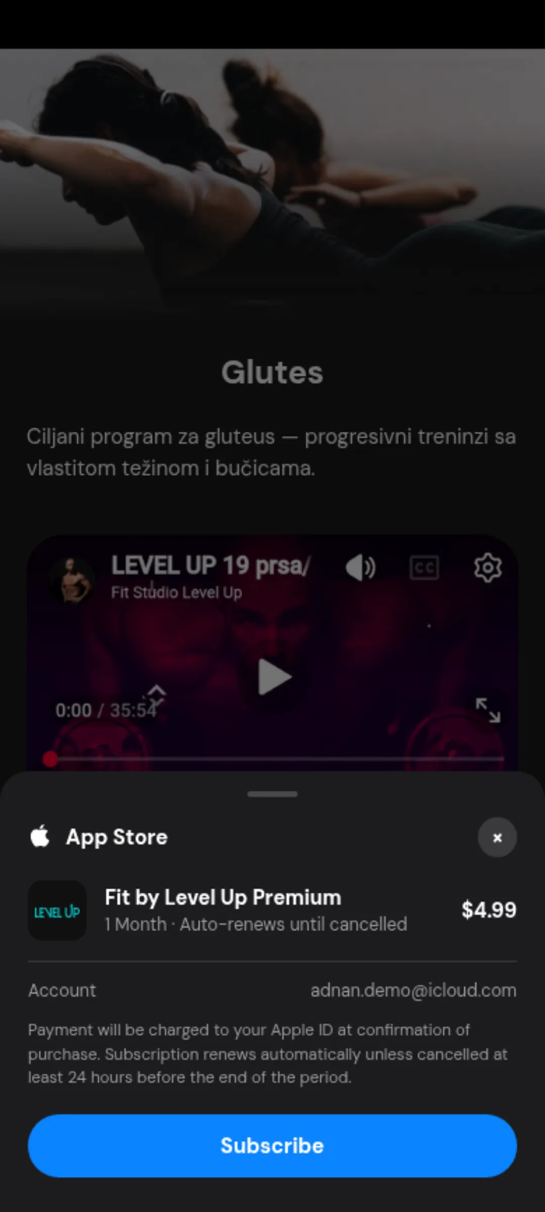 App Store, the same subscription and the same backend