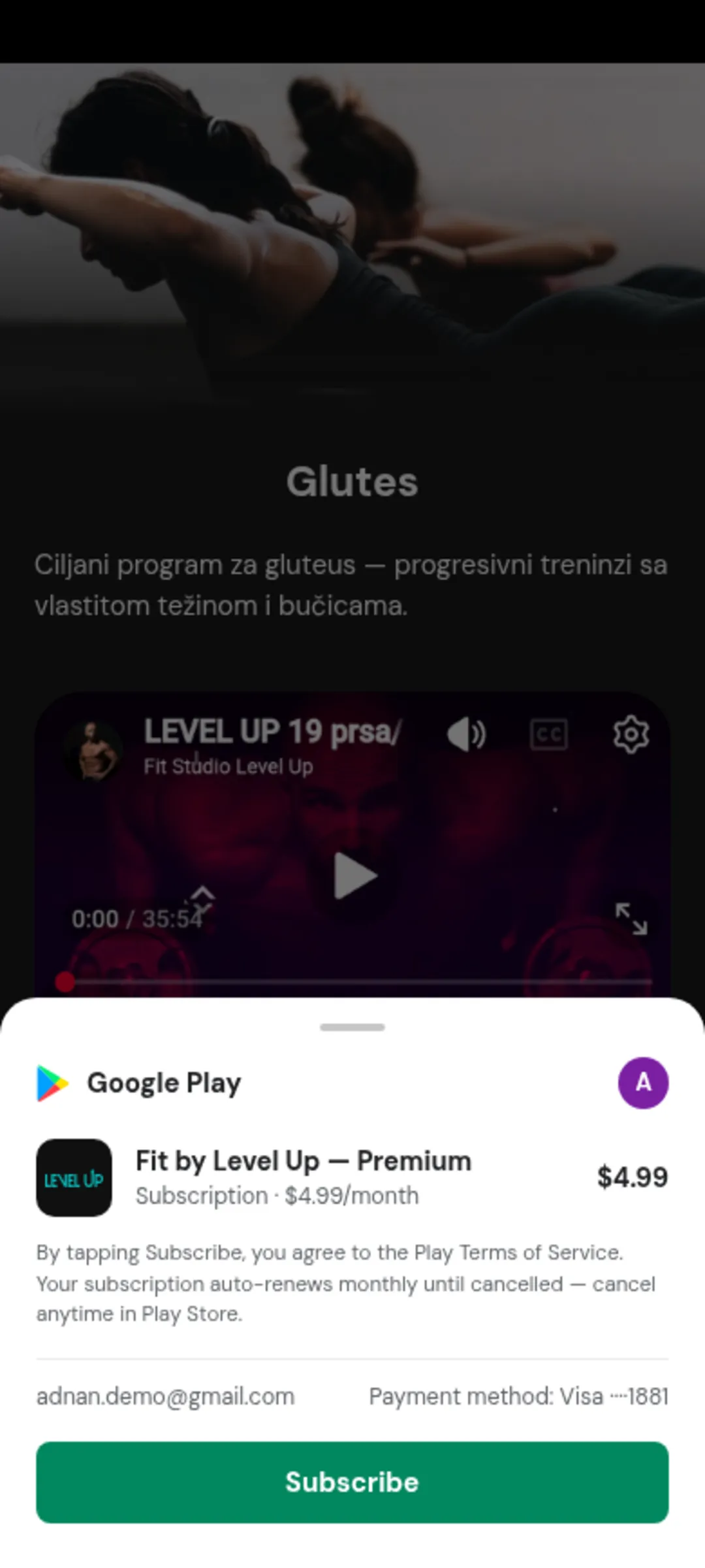 Google Play, $4.99 a month
